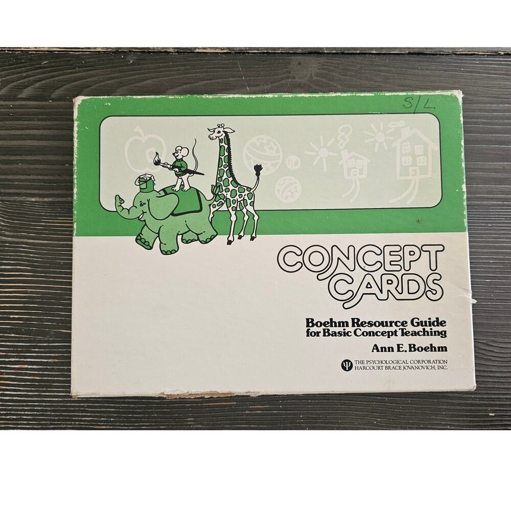 Vintage 1976 Boehm Resource Guide for Basic Concept Teaching - Concept Cards